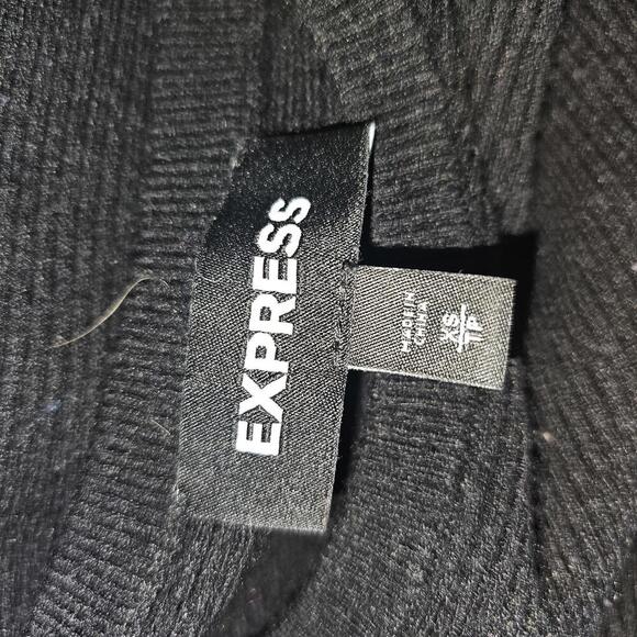 Express Black Ribbed Knit Sweater, Size XS - Picture 3 of 4